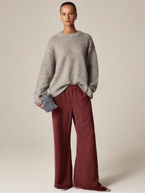 J. Crew Cosmo Pant in maroon stripe
